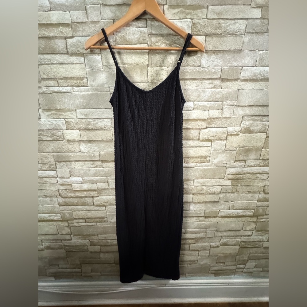 Black Maxi Dress Adjustable Straps Beach Summer Boho Size S - Picture 3 of 5